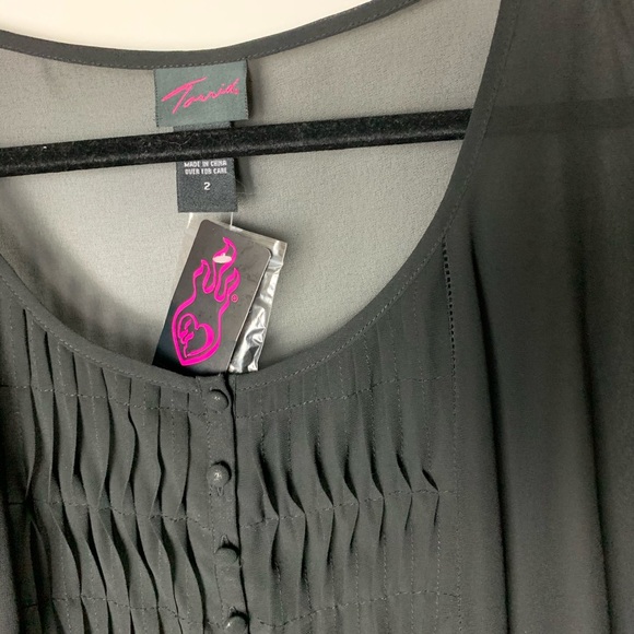 NEW NWT Torrid sheer boxy blouse shirt plus size 2 top rocker boho 🖤 - Picture 2 of 3